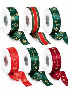 6 buah/1 buah Pita Foil Emas Natal, Pita Pembungkus Kado, Pita Busur, Pita Liburan - Cocok Untuk Dekorasi Natal, Dekorasi Pohon Natal, Kemasan Pajangan Perhiasan, Kemasan Bunga, Juga Untuk Dekorasi Pesta DIY Dan Pembungkus Kado Hari Valentine (Lebar 2,5cm/0,98in, Panjang Sekitar 230cm/90,55in) - A - View 13
