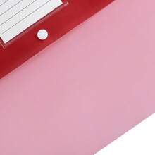 Flat Lid Frosted Transparent File Bag With Colorful Snap Button A4 Waterproof Business Card Divider Document Bag PP Thickened Archive Bag - Multicolor - View 3