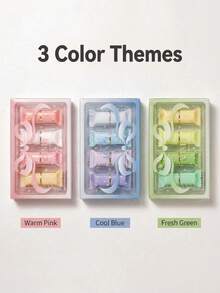 4pcs Candy Shape Highlighter Pens Set, Creative Macaron Color Fluorescent Highlight Spot Liner, Portable Sized Point Marking For Journaling, Student Learning, Office Gift, Back To School - Multi Colors - View 10
