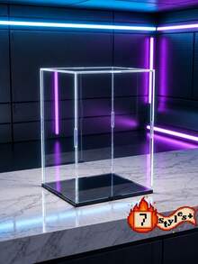 Transparent Acrylic Display Box With Black Base, Dust-Proof Toy And Collectible Storage Box, Home Decor, Room Decor And Desktop Storage, Ideal Boyfriend Gift, Men's Gift Or Christmas Gift - Display Box - View 3