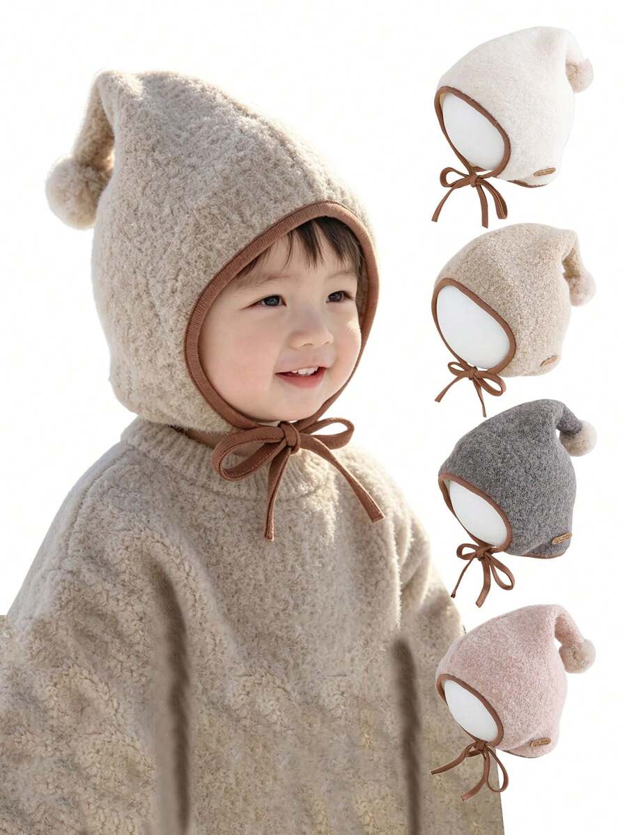 1pc Fleece Children's Palace Style Earflap Hat, Boys & Girls Autumn ...