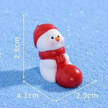 Christmas Snowman Shaped Decorative Ornament, Holiday Gift, Gift Bag Filler, Tabletop Decoration, Desk Decor, Create Christmas Atmosphere, Snow Scene DIY Decorative Ornament - Multicolor - View 7