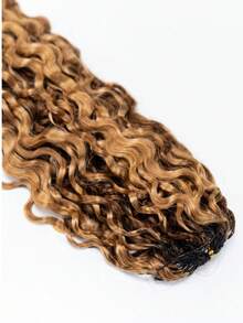 OQ Hair Highlight Color Burmese Curly Crochet Human Hair 16-24 Inch Braids Friendly Hair Extensions Shed-Free Easy Install 50g Per Bundle Virgin Human Hair No Chemical Process Daily Use For Beginners - S4/27 - View 11