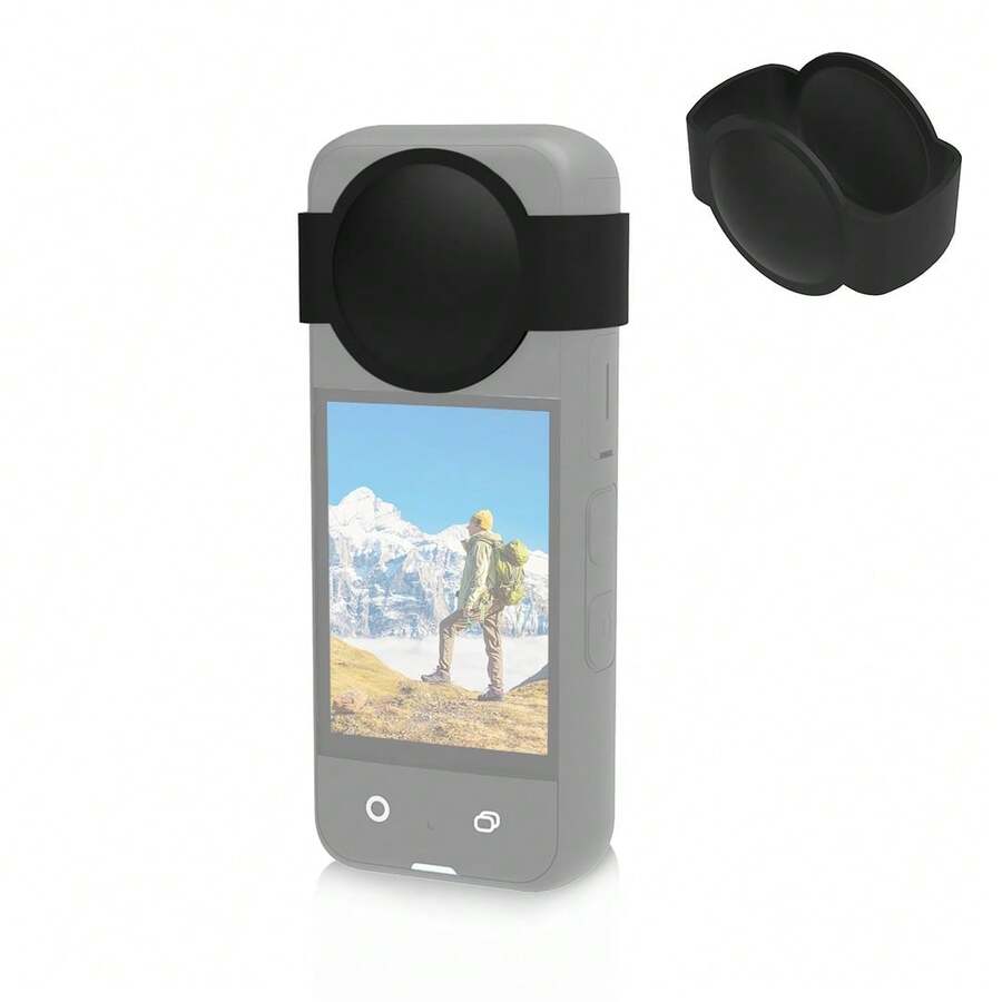 PULUZ 矽膠鏡頭保護套,適用於 Insta360 X3 鏡頭機身保護蓋(黑色) - 查看 1