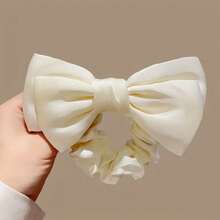 1pc French Retro Bow Hair Tie, High-End And Elegant Temperament, Wide Brim Will Not Damage Hair, Durable Hair Accessory, Easily Release Charm. - Multicolor - View 14