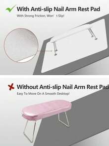 1pc Nail Art Pad, Made Of Washable And Foldable PU Material, Suitable For Nail Care And Nail Artist Salon Tools. Soft Microfiber Leather Nail Table Mat/Salon Mat. Buttons Randomly Shipped In Two Colors (Number Of Holes Random). - White - View 9