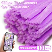 101 Pcs DIY Chenille Stem Set + Video Tutorial– 31 Colors Encrypted Chenille Stems, 30cm Fuzzy Pipe Cleaners – Suitable For Valentine's Day, Party Decoration, Christmas Decor And More– High Quality – Adult Crafts And Commercial Use - Monochrome - View 38