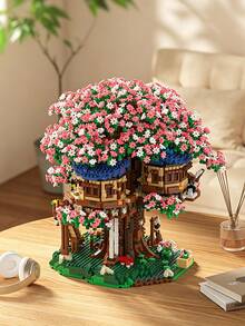 3939片大型櫻花樹屋積木，組裝建構，收藏展示，永恆之花，居家/辦公室裝飾，成人拼砌玩具，婚禮/節日/生日禮物 - 大號 - 查看 8