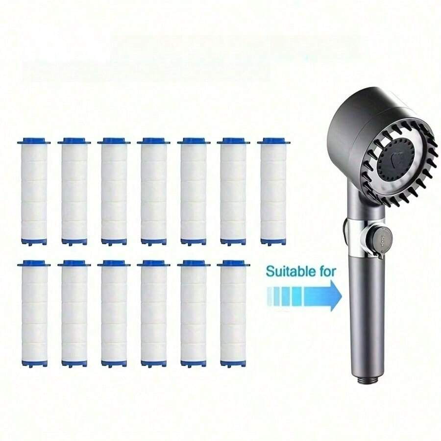 3/21pcs Universal Shower Filter Replacement Cartridges, Sediment Removal Shower Head Filter Inserts, Improve Water Quality, Reduce Hard Water, Protect Bathroom Skin And Hair