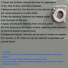 1 Roll/2 Rolls/4 Rolls (39.37 Inches Long Per Roll) Self-Adhesive Wall Decorative Strip, Soft Flexible And Cuttable For Tiles, Ceilings, Doors, Mirrors, TPE Material, Perfect For Beautifying And Decorating - Multicolor - View 3