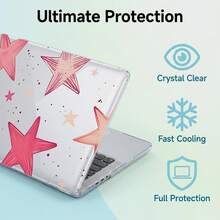1-Piece Clear Crystal Shockproof Protective Case For MacBook/Matebook,Full Transparent Hard PC Cover With Cooling Vents,Snug Fit Laptop Shell,Compatible With 13 Neo/13.3 Air/13.3 Pro/13.6Air/14.2 Pro/15Air/16.2Pro/D16/14 Ultra - View 3
