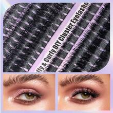280 Clusters Segmented Eyelashes 0.07 Thick Dense Curly Lash Extension Kit Large Capacity DIY Individual Fluffy Lashes - LU(M) - View 5