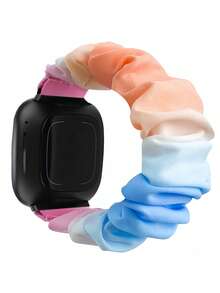 1pc Women's Elastic Scrunchie Watch Band For Versa 3/Versa 4/Sense 2, Soft Stretchy Replacement Strap, Printed Scrunchie Band, Suitable For Spring, Summer, Autumn, Winter, Fashionable And Easy To Wear, Perfect For Work, Date, Party, Sports - Mouldless - View 28