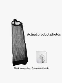 1pc Plastic Bag Dispenser Rack Storage Shelf, Kitchen Storage Supplies, Suitable For Kitchen And Behind-The-Door Storage. Kitchen, Storage Shelf, Kitchen Essentials, Kitchen Accessories, Bathroom, Storage Organizer Shelf, Home Decor, Kitchen Decor. - Multiple Styles - View 15