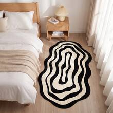 1pc, Washable Non-Slip Irregular Shaped Bathroom Diatomaceous Earth Mat, Non-Slip Bottom With Soft Touch Surface, Suitable For Bathtub And Shower, Entryway, Bedroom, Kitchen, Machine Washable, Wear-Resistant And Easy To Clean, Modern Home Decor, Bedroom And Bathroom Decorative Rug, Housewarming Gift, Christmas Gift, Moving Gift And Other Occasions, Carpet, Rug, Living Room Rug, Bedroom Carpet, Geometric Rug, Vintage Rug, Aesthetic Room Decor, Fall Home Decor - Multicolor - View 2