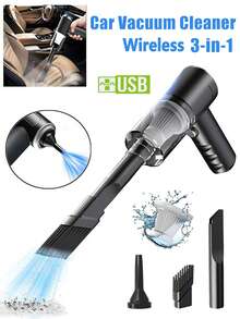 Wireless Mini Vacuum Cleaner, Multi-Function Portable Vacuum Cleaner With Multiple Nozzles, Supports Blowing And Suction, USB Charging, Suitable For Home Cleaning, Desktop Pet Hair, Keyboard, Compact Car Vacuum Cleaner - Multicolor - View 2