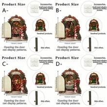 1/4pcs Christmas Mouse Wooden Fairy Door Plaque With Hinged Opening Door, Rustic 3D Kickboard Decor For Home, Room, Party, Christmas Decoration - Christmas Wooden Ornament - View 13
