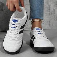 女款白色休閒運動鞋 滑板鞋 春夏新款 學生返校穿搭 白鞋 尺寸 36-45 大尺碼 - 白色 - 查看 2