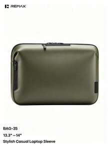 REMAX BAG‑35, Laptop Bag, Waterproof And Shockproof Slim Laptop Sleeve With Multiple Compartments, Compatible With 13.3‑14 Inch Laptops, Perfect For Office, Business, And Commuting - View 5