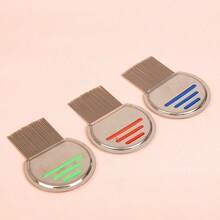 2/1pc Stainless Steel Lice Comb, Helps Remove Dandruff And Lice, Stainless Steel Comb, Ultra-Dense Teeth Design, Can Clear Lice And Hair Scales, Gift For Friends, Lovers, Valentine's Day, Travel Essential, Bathroom Accessory, Kitchen Utensil, Home Decor - Multicolor - View 9