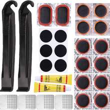 Bicycle Tire Repair Tool Kit: Vulcanized Patches, Suitable For Bicycles, Motorcycles, Motorcycle Tire Repair Kit, Portable Tool Set - Multicolor - View 12