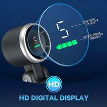 AOYI 1pc Rechargeable Lithium Battery Digital Display Portable Handheld Mini Fan With 199-Speed Adjustment And USB Charging Cable - Multicolor - View 4