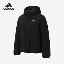 Adidas Authentic Women's Outdoor Sports Casual Hooded Down Jacket JL9593 - Black - View 3