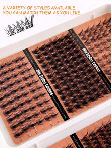 504/696pcs Bulu Mata Palsu Hitam/Cokelat Alami, Bulu Mata Tiga Sisi Kapasitas Besar, Terbuat dari Bulu Mink Imitasi Berkualitas Tinggi. Bulu mata palsu tebal dan tersusun dalam kelompok. Bulu mata anime kartun, cocok untuk penggunaan bermain peran. - MultiWarna - View 9