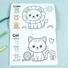 Children's Step-By-Step Coloring Book Farm Animals Cars Bus Simple Tracing Coloring Book Large Pattern Thick Lines Easy To Color Practice Workbook Back To School Learning Supplies Student Holiday Learning Gift - Multicolor - View 11