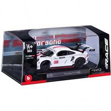 Model Die-Cast Bburago 1:43  911 RSR Putih – Mobil Balap Paduan Logam Detail Tinggi, Hadiah Pajangan Koleksi - MultiWarna - View 2
