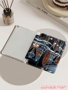 Silver Sports Car Pattern Compatible With IPad Air 8(M4)2026(11 Inch)/2026(13 Inch), Air 4/5 10.9 Inch, 10th Gen, 7/8/9 Gen 10.2 Inch, Compatible With Samsung Galaxy Tab S6 10.4 Inch, Tab A7 Lite 8.7 Inch, Built-In Pencil Slot, Auto Sleep/Wake, Fashion, Cute Gift Suitable For Back To School, Vacation, Holidays And Other Occasions - Multicolor - View 6