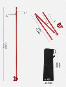 3pcs Stainless Steel Camping Table Hook Rods Without Ground Stake - Durable, Multi-Functional Hooks For Hanging Lights, Clothes And Outdoor Accessories - Perfect For Outdoor Adventures, Camping Gear, Modern Camping Equipment, Durable Structure, Camping Hooks - Multicolor - View 3