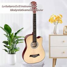 Weluvfit Guitarra Acústica Con Accesorios Para Diestros 38 Inch Color Azul - Natural - Ver 5