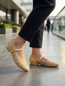 Women Flats - Gold - View 2