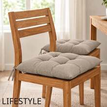 6 Pcs Comfortable Indoor & Outdoor Seat Pads For Kitchen, Dining, Garden, Balcony & Patio Chairs In Turkey - Apricot - View 3