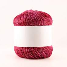 100g/Lot Colorful Unique Gold Silver Glitter Cotton Metallic Yarn Skein Crochet Thread Sweater Scarf Hat Craft Bag - A - View 21