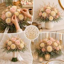 Approx. 50pcs Floral Stem Picks, 4mm Beaded Garland Beads Spray Filler Floral Decoration Tree Picks, Wedding Party Decor, Christmas Tree Ornaments - Multicolor - View 1