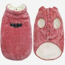 Metglad Dog Winter Coat | Cold-Proof Jacket, Invisible Leash Hole & Metal D-Ring Dual Leash Design, Reflective Pet Vest, Warm Fleece Dog Snow Coat, Suitable For Small, Medium And Large Dogs - Pink - View 10