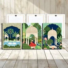 3pcs -Style Cartoon Realistic Art Floral Paintings Canvas Wall Art Decorations, Modern Swan And Peacock Pattern Printed Posters For Room Decor, Hallway, Study, Bedroom Wall Ornaments, Gift For Friends(No Frame/Framed) - Cartoon - View 11