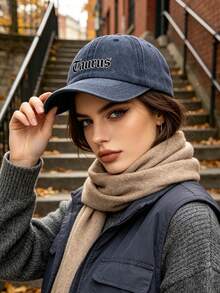 1 mũ lưỡi trai baseball Zodiac 12 mài cũ giặt wash, phong cách cổ điển casual retro, đai thấm mồ hôi mềm, kích cỡ điều chỉnh được, chống nắng, mũ dad hat vintage đa năng - Màu xanh hải quân - Xem 4
