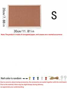 Framed Cork Board, Decorative Hanging Bulletin Board, Wall-Mounted Or Standing Dual-Use Photo Display Board For Photos, DIY Scrapbook Card Vision Board, Photo Postcard Ticket Note Inspiration Collection Board, Student Handmade Work Display Board, Office Memo Bulletin Board - Multiple Styles - View 12