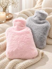 Autumn/Winter Warm Hand Warmer Bag, 2000ML/1000ML Size, Pink/Grey Optional - Multicolor - View 10
