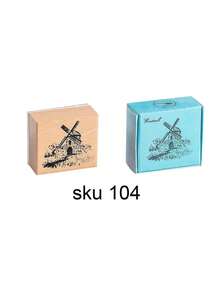 1 Buah Stempel Kayu Bermotif Vintage, Dengan Desain Bunga, Rumah, dan Rambu Jalan, Untuk Buku Panduan DIY, Dekorasi Scrapbooking, Atau Sebagai Hadiah untuk Teman - Sepotong Tunggal - View 14