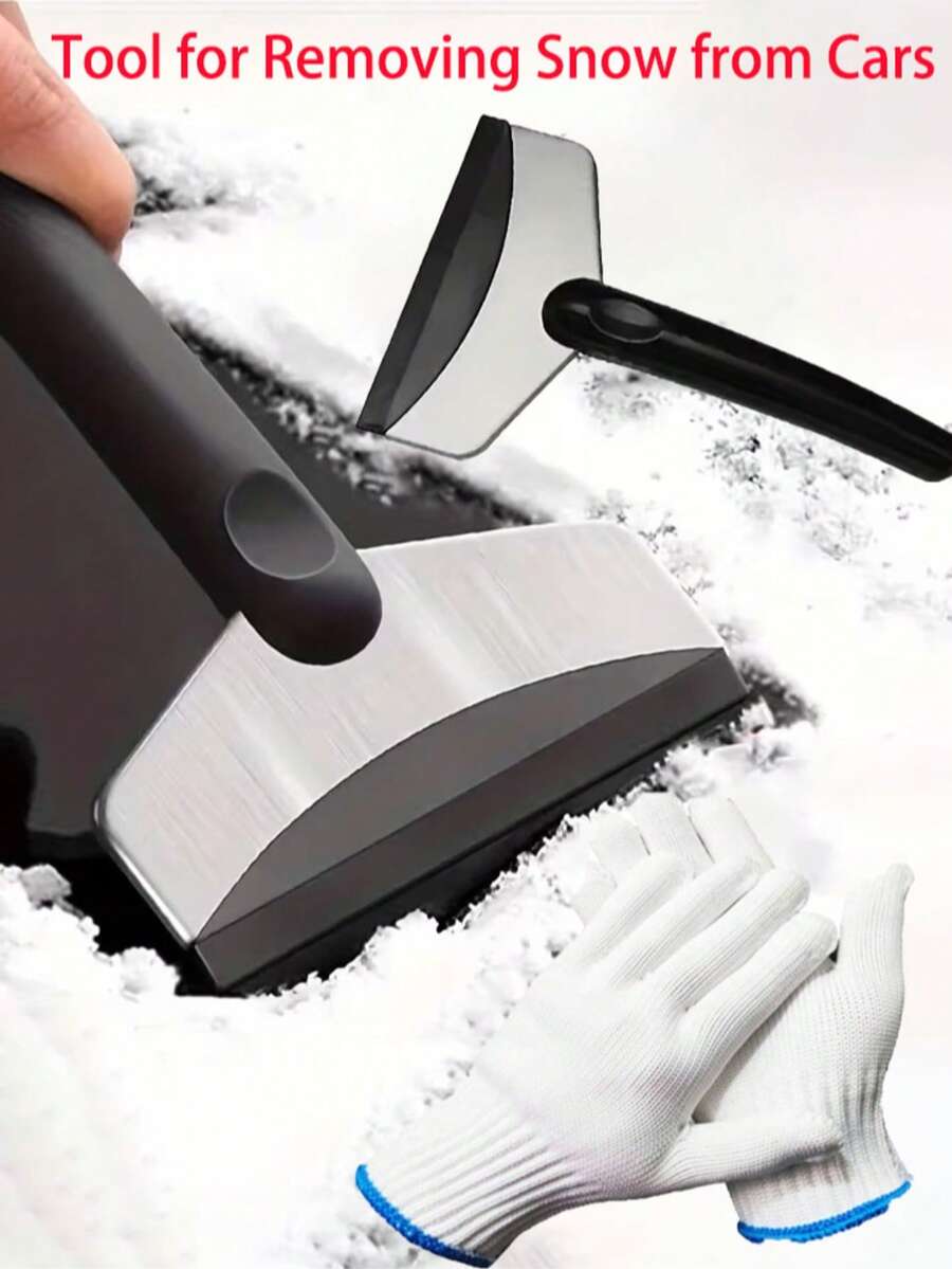 Multifunctional Car Snow Shovel Winter Windshield Defrosting De-Icing Scraper Tool Glass Snow Removal Tool Car Accessories, Car Essentials, Winter Car Tools, Christmas, Halloween And New Year Gifts - Multiple Styles - View 1