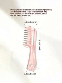 Pink Ball-Tip Scalp Oil Applicator Comb, Scalp Oil Dispensing Hairbrush, Suitable For Home, Travel, Salon And Daily Use. Essential Oil Hair Care Comb. Comb + Dropper (Randomly Shipped One Style) - Multicolor - View 5
