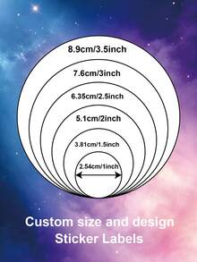 19/49/99/299pcs Custom 1-3.5inch Holographic Circle Labels For Business Logo - Personalized Waterproof Round Stickers For Jars, Candles, Products And Businesses, Custom Stickers Label - Personalized Labels For Business Logo, Customized Sticker Label - Circle-holographic - View 2