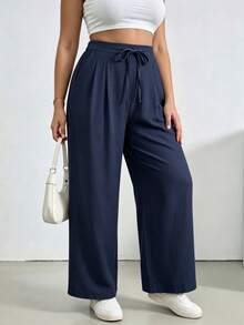 Plus Size Pants - Blue - View 3