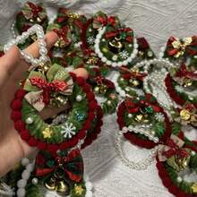 1 buah/5 buah Dekorasi Karangan Bunga Mini, Ornamen Gantung Kecil untuk Pesta Rumah Dalam Ruangan, Dekorasi Gantung dan Ornamen Meja Serbaguna, Aksesori Dekorasi Ruangan dan Pohon Natal, Cocok untuk Perayaan Liburan - Hijau - View 8