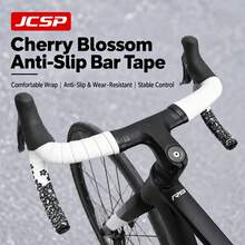 2 Rolls/Box Sakura Anti-Slip Bicycle Handlebar Tape, 6 Colors Optional Personalized Pattern Breathable Sweat-Proof Anti-Slip Shock-Absorbing Bicycle Handlebar Wrap, Self-Adhesive Handlebar Tape To Improve Control And Comfort, Suitable For All Road Bikes And Mountain Bikes And Other Bicycle Models (Includes Dust-Proof Bar End Plugs) - Cherry Blossom - View 2