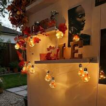 Lampu Hias Natal Multi-Skenario Universal 5m 10 LED Tenaga Surya Bentuk Daun Maple, Cangkang Bohlam Transparan Bergaya Vintage dengan Daun Maple Realistis Terintegrasi, Pencahayaan Hangat, Tekstur Daun Merah yang Jelas, Suasana Musim Gugur yang Kaya, Kawat Fleksibel untuk Dililit atau Digantung, Cocok untuk Lengkungan, Pagar, Ambang Jendela, Pohon Taman, Dinding Latar Belakang Homestay, Pemasangan Mudah, Dilengkapi dengan Panel Surya Efisiensi Tinggi - Bola lampu daun maple bertenaga surya - View 7
